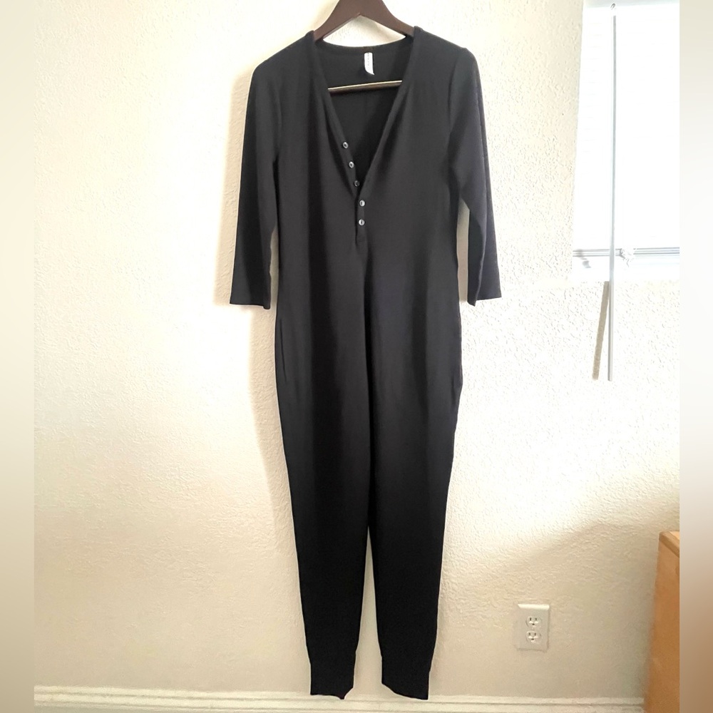 Athleta Wind Down Sleep Romper with Button Placket - image 1